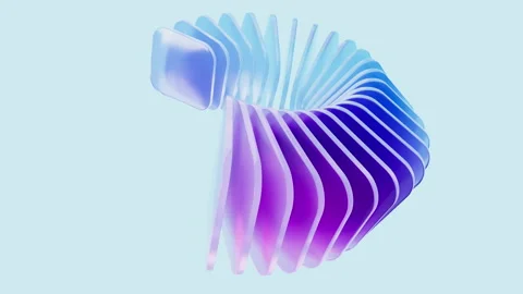 Gradient rotating glass background video, 3d rendering. Stock Footage 336143574