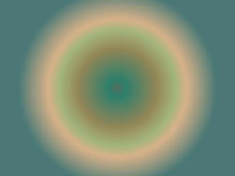 Gradient round background, teal and orange concentric circles Ilustración de archivo