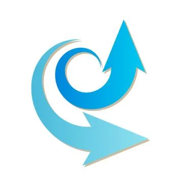 Gradient rounded arrows Illustrazione stock