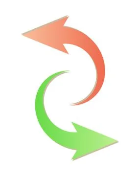 Gradient rounded arrows Stock Illustration