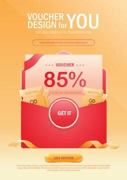 Gradient sales poster template, banner, landing page Stock Illustration