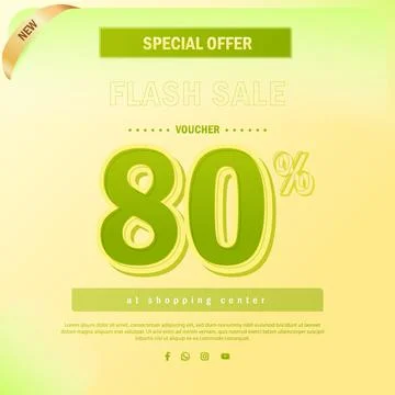 Gradient sales poster template, banner, landing page Stock Illustration