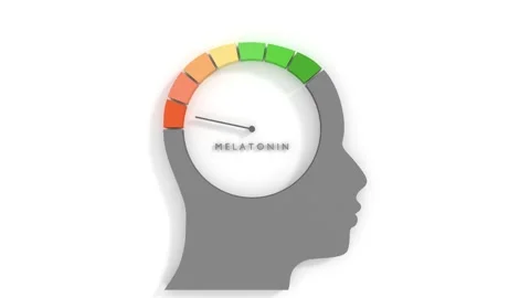 Gradient scale. Hormone melatonin level ... | Stock Video | Pond5