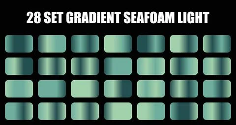 Gradient seafoam light color swatch set vector illustration featuring vibrant Stock Illustration