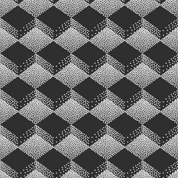 Gradient Seamless Background with Black Dots Boxes イラスト素材