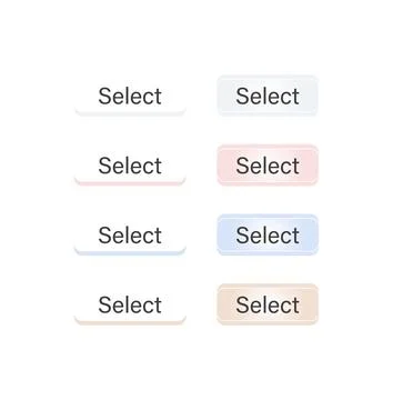 Gradient select button design set Illustrazione stock