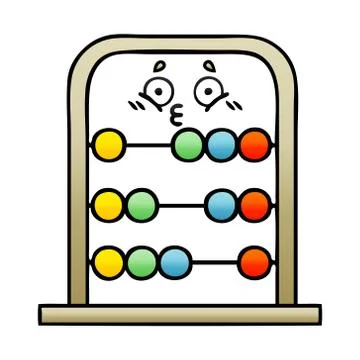 Gradient shaded cartoon abacus Stock Illustration