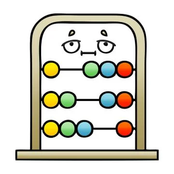 Gradient shaded cartoon abacus Stock Illustration