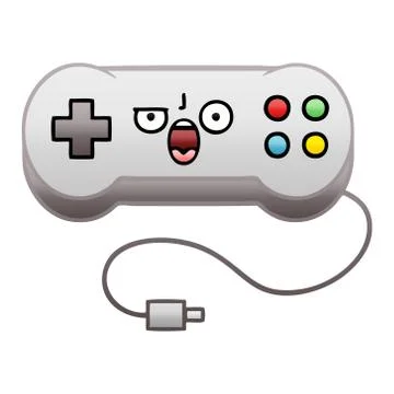 Gradient shaded cartoon game controller Stock Illustration