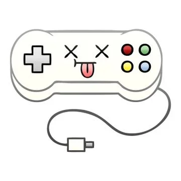 Gradient shaded cartoon game controller Stock Illustration