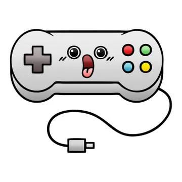 Gradient shaded cartoon game controller Stock Illustration