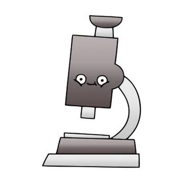 Gradient shaded cartoon microscope 스톡 일러스트