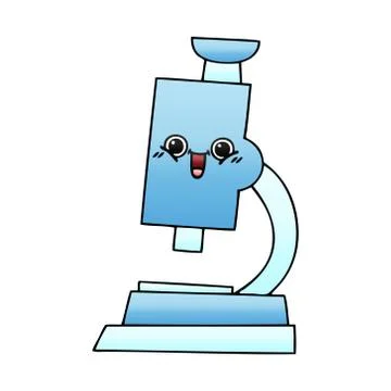 Gradient shaded cartoon microscope 스톡 일러스트
