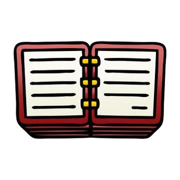 Gradient shaded cartoon note book Illustrazione stock