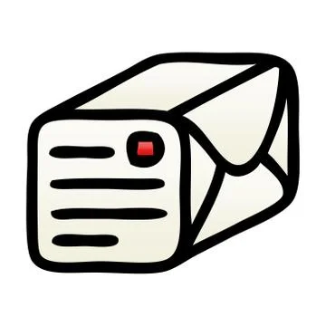 Gradient shaded cartoon paper parcel イラスト素材