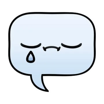 Gradient shaded cartoon speech bubble Stock Illustration