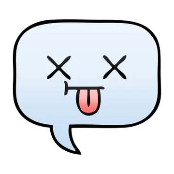 Gradient shaded cartoon speech bubble Stock Illustration