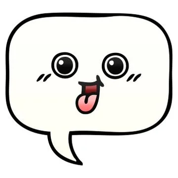 Gradient shaded cartoon speech bubble Stock Illustration