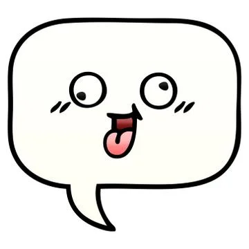 Gradient shaded cartoon speech bubble Stock Illustration