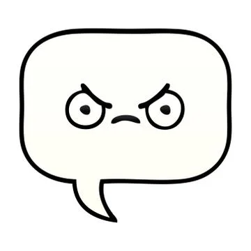 Gradient shaded cartoon speech bubble Stock Illustration