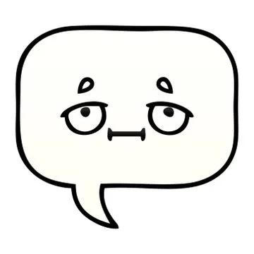 Gradient shaded cartoon speech bubble Stock Illustration