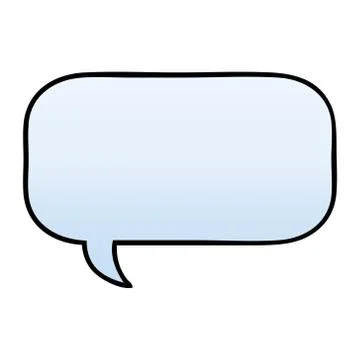 Gradient shaded cartoon speech bubble Stock Illustration