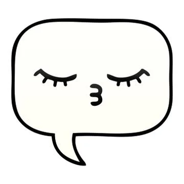 Gradient shaded cartoon speech bubble Stock Illustration