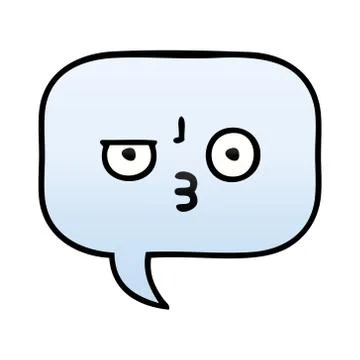 Gradient shaded cartoon speech bubble Stock Illustration
