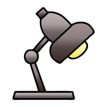 Gradient shaded cartoon table lamp Stock Illustration
