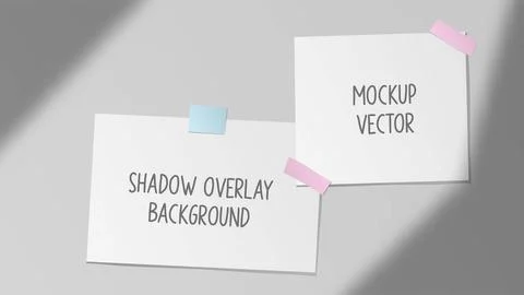 Gradient Shadow of Window Overlay Background with papers and memo stick to .. Stock Illustration