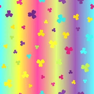 Gradient shamrock pattern. Seamless vector Illustrazione stock