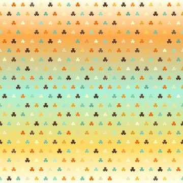 Gradient shamrock pattern. Seamless vector 스톡 일러스트