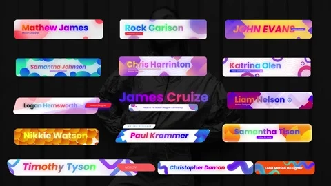 Gradient Shape Lower Third Stock After Effects