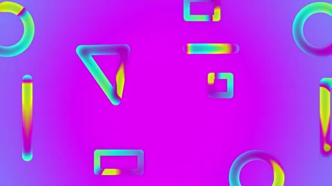 GRADIENT SHAPES 01 alpha matte Video stock 253427856