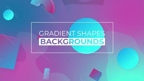 Gradient Shapes in 3D Space  After Effects	Stock