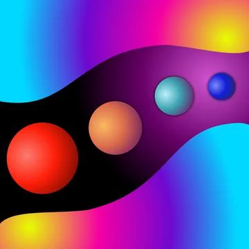 Gradient shapes colourfull abstrak design illustration Stock Illustration