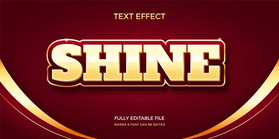 Gradient shine text effect Stock Illustration
