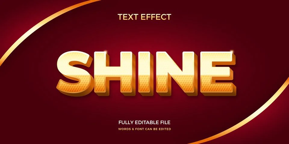 Gradient shine text effect Stock Illustration