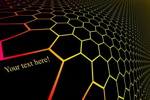 Gradient silhouette hexagonal grid pattern Stock Illustration