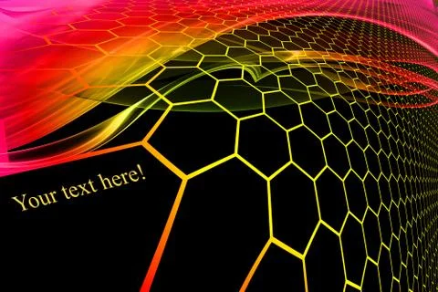 Gradient silhouette hexagonal grid pattern Stock Illustration