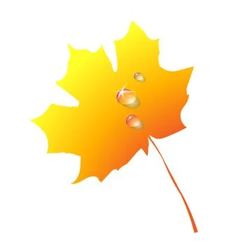 Gradient silhouette maple autumn leaf isolated. Vector. イラスト素材