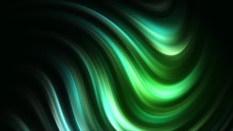 Gradient silk wavy abstract animated background. Glowing dynamic green surface. Stock Footage 252085155