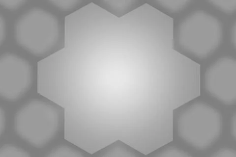 Gradient silver grey 3D hexagon pattern frame with copy space Stock Illustration