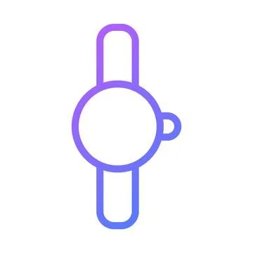 Gradient Simple Purple Icon Watch Time Clock Wrist Stockillustratie