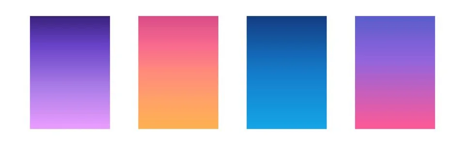 Gradient sky set. UI design template. Mobile app texture with beautiful color Stock-Illustration