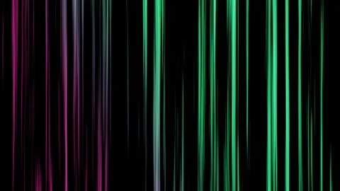 Gradient smooth transition from pink to neon green 3d render. Movement of lines Stockillustratie