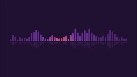 Gradient sound wave purple background イラスト素材