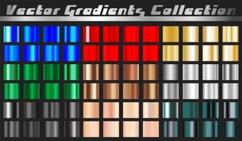 Gradient square set Stock Illustration