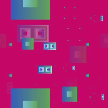 Gradient square vibrant seamless pattern Illustrazione stock