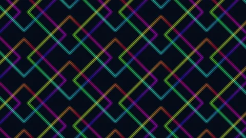 Gradient squares pattern with neon color Stock Footage 221348314